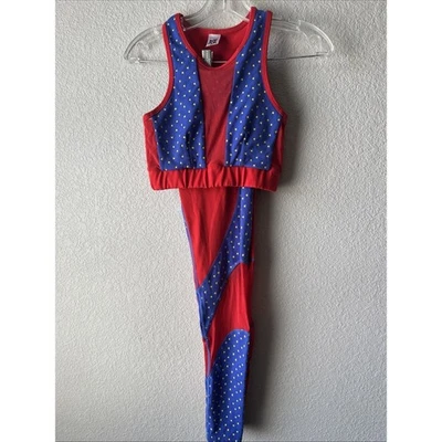 Conjunto de sujetador y Kant Zumba Spicy cuello alto. Estrellas Azul Rojo Amarillo Talla XS Foto 1 de 4