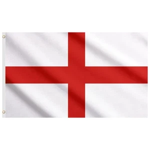 Ojales de bandera del equipo del Reino Unido con bandera inglesa de San Jorge grandes de 5 x 3 pies - Imagen 1 de 3