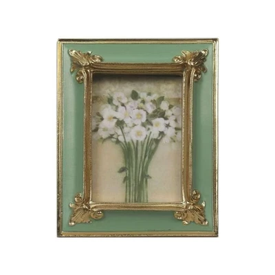 WINPLUS+ Vintage Picture frame 2.5x3.5 Luxury Antique Green Photo Frame With ... - Image 1 of 4