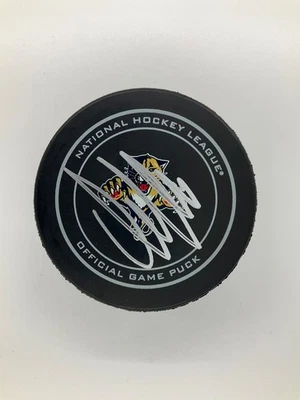 ОФИЦИАЛЬНАЯ ИГРОВАЯ ШАЙБА 25 ФУТОВ SC С ПОДПИСЬЮ АЛЕКСАНДРА БАРКОВА FLORIDA PANTHERS JSAWITNESS - Изображение 1 из 3
