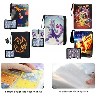 400张卡片斑点皮革卡装订专辑书游戏卡收藏组合 — 第 1/4 张图片