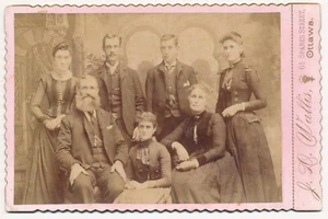 Archer & Agnes Graham Family Ottawa J. D. Wallis Sparks Street Cabinet Card - Imagen 1 de 3
