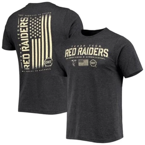 Men's Colosseum Heathered Black Texas Tech Red Raiders OHT T-shirt Size M Sealed - Picture 1 of 4