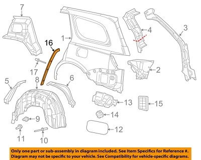 Panel cuarto 1MZ76RXFAC Chrysler OEM 11-22 Grand Cherokee WK Foto 1 de 2