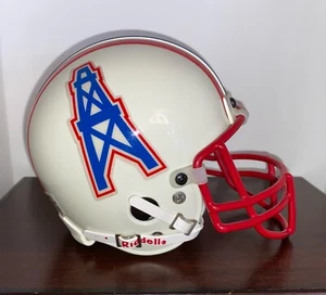 SharCo Houston Oilers Mini Football Helmet Metal Mask with Box - Picture 1 of 8