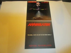 ANNIHILATOR 1990 NEVER NEVERLAND 2 CARTELES LADOS DBL s para LP CD METAL p755 - Imagen 1 de 1