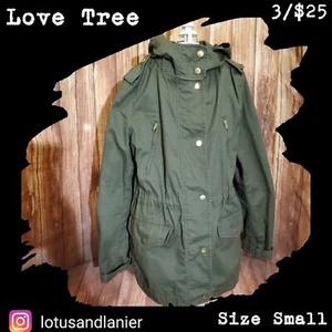 Chaqueta militar verde Love Tree Army talla pequeña 3/$25 - Imagen 1 de 3