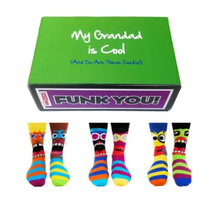 Cool Grandad Gift Set - Assorted Oddsocks for Men - Funk Odd Socks Set for Men - Picture 1 of 3