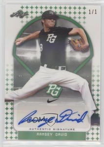 2018 Leaf Perfect Game National Showcase Green Shimmer 1/1 Ramsey David Auto d2m
