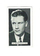 Turf Cigarette Card Personality Series Film Stars 1933 No. 47 - Joel McCrea