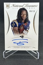 2015 National Treasures Todd Gurley Rookie On-Card Auto Gold #’d 08/10 Rams UGA