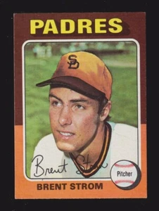 Topps Mini #643 1975 Brent Strom San Diego Padres Ex A - Imagen 1 de 2
