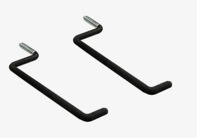 Paquete de 2 ~ Crawford COLGADOR DE ESCALERA GRANDE 50 lb capacidad gancho 7" L acero negro SH11-25 Foto 1 de 2