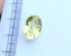 Pietra Preziosa Sciolta Quarzo Limone Naturale 6,10 Ct Taglio Ovale Pietra Sfaccettata - Foto 1 di 3