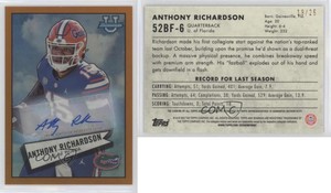 2022 Bowman University Chrome 1952 Orange Refractor /25 Anthony Richardson Auto