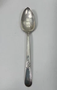 Holmes & Edwards Inlaid Silverplate Spoon Vintage “No Coffee No Workee” - Picture 1 of 7