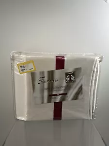 Treasures HomebyDesign 4PC Luxury Satin Silk Sheet Set 100% Polyester Ivory Full - Picture 1 of 2