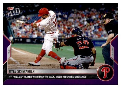 2022 Topps Now Purple Parallel #479 Kyle Schwarber Phillies 22/25 - Image 1 of 2
