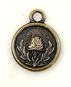 Stacheldistel Charms, TierraCast, antik messingbeschichtet, 4 Stck. 7927 - Bild 1 von 1