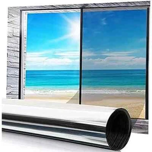 Film Miroir Fenêtre 60 * 200cm sans Tain Auto-Adhésif Protection anti regard UV - Imagen 1 de 4