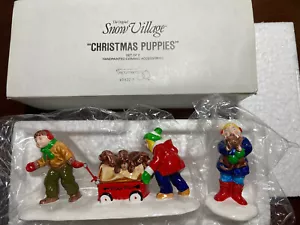 Snow Village Dept 56 Christmas Puppies Accessory # 5432-1 - Picture 1 of 3