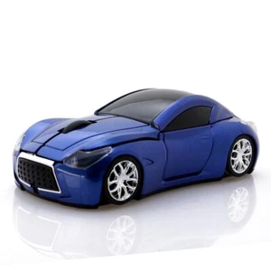 Computer Wireless Mouse Car Shape Optical Mice USB 2.4Ghz for PC Laptop Blue - Picture 1 of 5