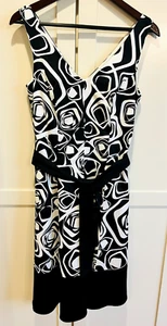 NWT - I.N. STUDIO Dress; Black & White Sleeveless; Sz 6 - Picture 1 of 14