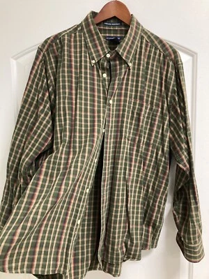 Camisa Para Hombre Knightsbridge Grande Con Botones Manga Larga Verde A Cuadros BONITA Foto 1 de 3