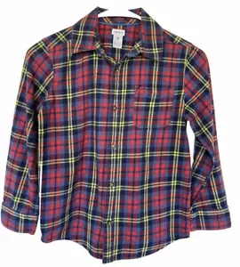 Camicia Carter's Boys LS a quadri rosso blu flanella cotone con bottoni usata in ottime condizioni 8 - Foto 1 di 8