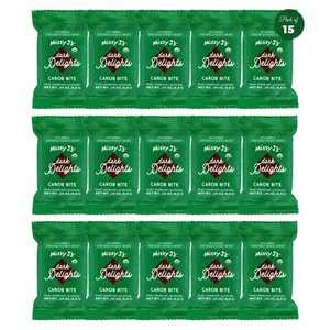 Missy J's Organic Unsweetened Dark Carob Delights Mint - 15 Healthy Mini Bites - Picture 1 of 8