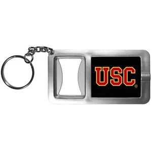 USC Trojans Flashlight Key Chain with Bottle Opener NCAA Licensed - Picture 1 of 3