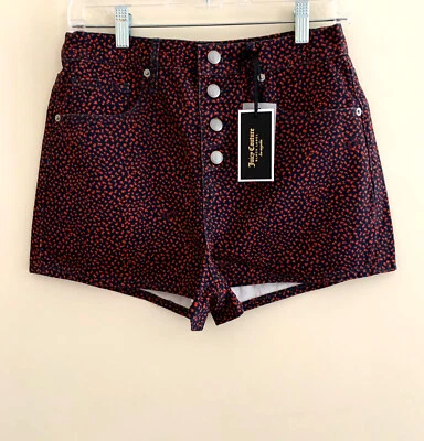 $98 Juicy Couture Talla 29 Regal Laurel Ditsy Floral Denim Jean Pantalones Cortos Botón Mosca Foto 1 de 4