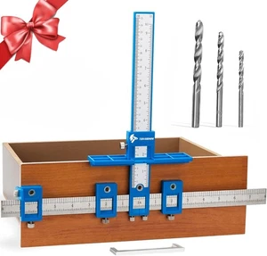 Cabinet Hardware Jig, Punch Locator Drill Guide,Wood Drilling Dowelling...  - Picture 1 of 6