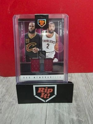 2024-25 Silhouette Duo Memorabilia LeBron James Kyrie Irving ¡Juego usado! Cavs Foto 1 de 2