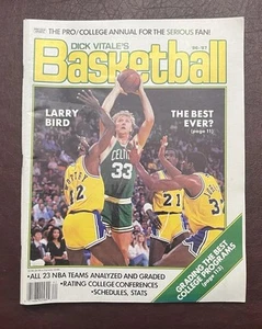 1986-87 Dick Vitale’s Pro & College Basketball Annual Larry Bird & Magic Cover - Picture 1 of 6