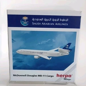 HERPA WINGS 503396 1:500 SAUDI AIRLINES McDONNELL DOUGLAS MD-11 CARGO BOXED MIB - Picture 1 of 18