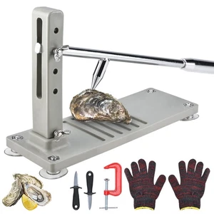 Oyster Shucker Tool Set Adjustable Oyster Clam Opener with Shucking Knives Gl... - Picture 1 of 6