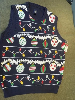 Vintage Route 66 Christmas Ugly Sweater Vest Size L Holiday  From Kmart - Image 1 of 4