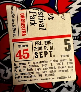 MILES DAVIS - SEPTEMBER 5, 1975 - SCHAEFER MUSIC FESTIVAL CENTRAL PARK - TICKET - Picture 1 of 2