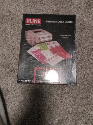 ULine Premium Laser Labels S-10434 White 2x2" 20 Labels/Sheet 2000 Labels - Image 1 of 2