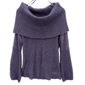 Y2K DKNY Jeans Schulterfrei Pullover Gr. XL Mohair Mischung Ballonärmel - Bild 1 von 9