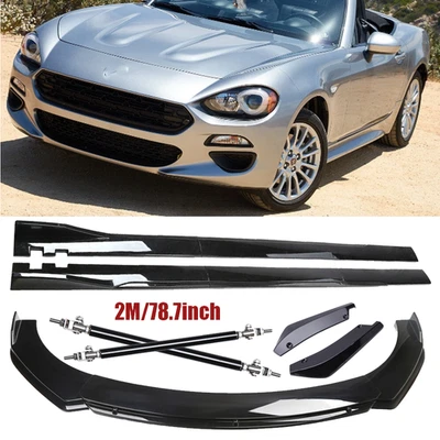 For Fiat 124 Spider Front Bumper Lip Splitter Spoiler Side Skirts Strut Rod - Image 1 of 4