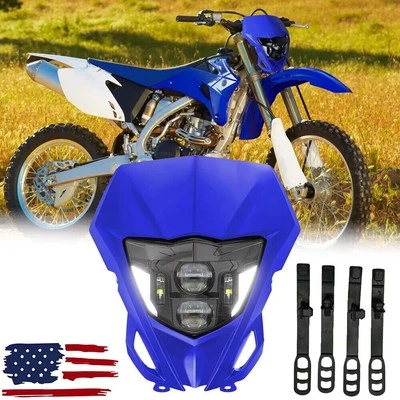 1 светодиодная фара дневного света дальний/ближний свет синий обтекатель для Yamaha WR450F WR250F 2007-2024 - Изображение 1 из 4