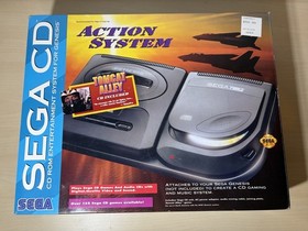 Sega CD Action System Black Game Console Tomcat Alley Set Complete Excellent