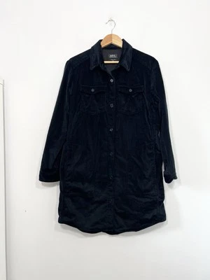 APC Cord Shirt Dress Size 42 UK 14 Cotton Long Sleeve Pockets Corduroy - Image 1 of 4