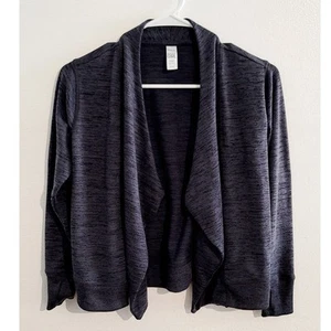 Athleta Girl Open Cardigan w/ Thumbholes Dark Heather Grey Size Medium 8/10 - Picture 1 of 7