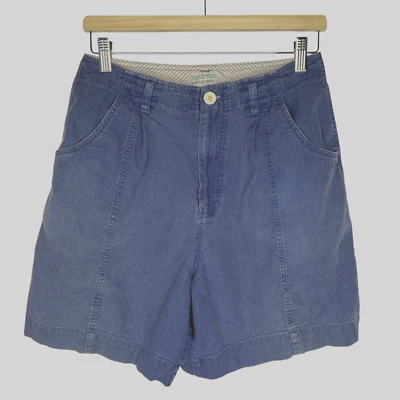 Pantalones Cortos Chinos Para Mujer Patagonia De Colección Hechos en EE. UU. 10 Azul 27" Cintura 6" Entrepierna Años 80 Foto 1 de 4