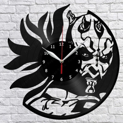 Reloj de pared Star Wars Darth Maul disco vinilo arte decoración regalo original 1913 Foto 1 de 4
