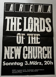 POSTER TOUR SIGNORI DELLA NUOVA CHIESA - VIENNA WIEN AUSTRIA 1987 STIV BATORS 33x23 - Foto 1 di 2