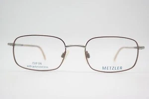 Vintage Brille Metzler 1711 mit Sonnenclip Bronze Silber Oval Brillengestell - Bild 1 von 7